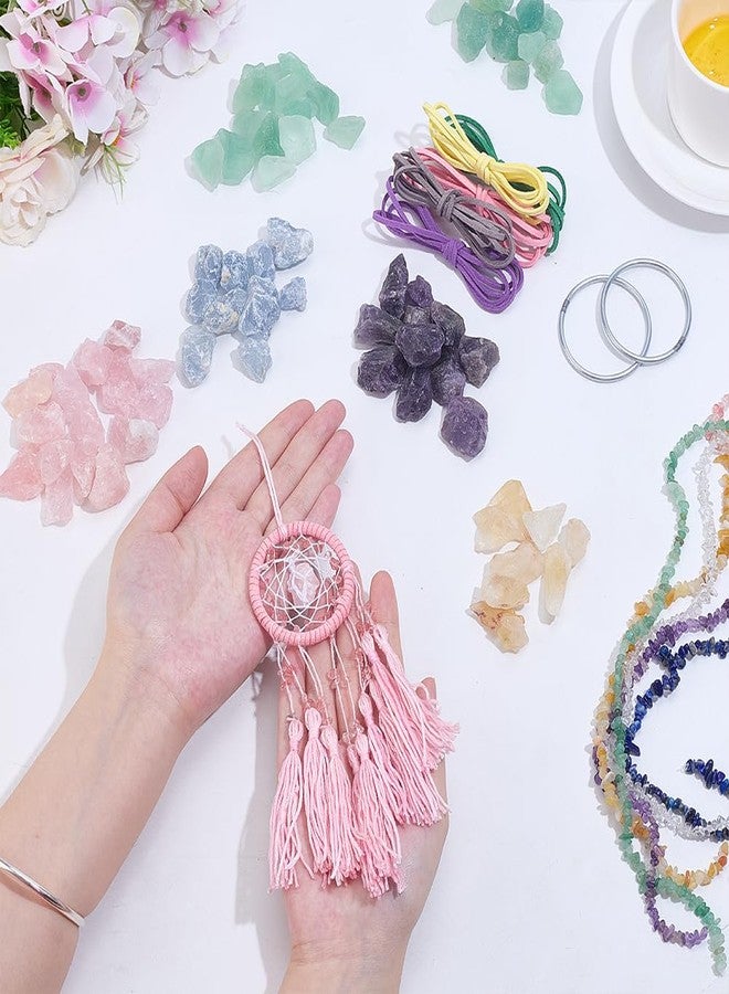 BEUNITONE 24 Sets Crystal Dream Catcher Making Kit for Adults, DIY 24pcs Colorful Small Dreamcatcher for Hanging Decor, Macrame Handmade Dreamcatchers Kit for Birthday, Thanksgiving - Image 5